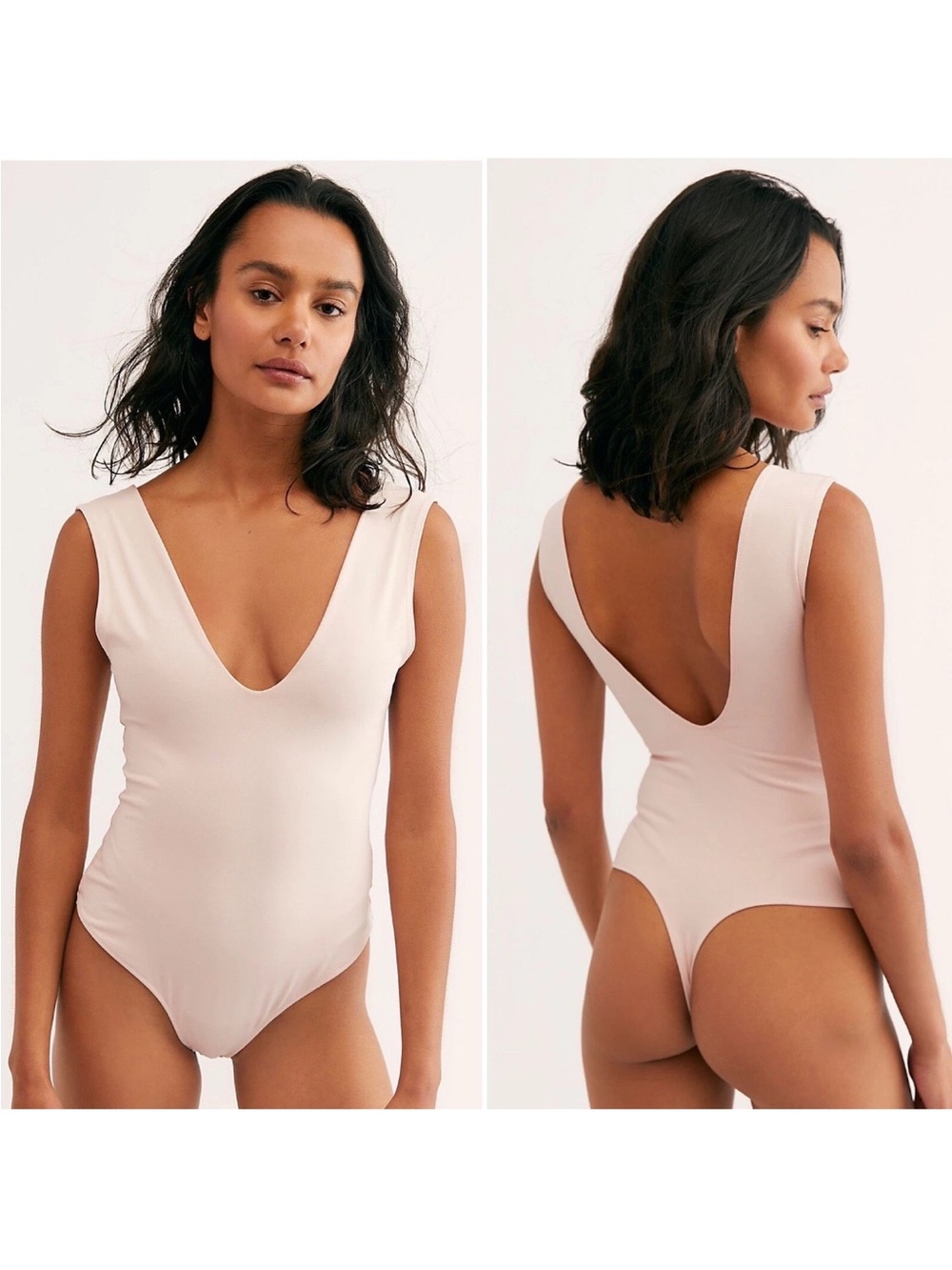 NWT Free People Intimately Keep It Sleek V-Neck Duo